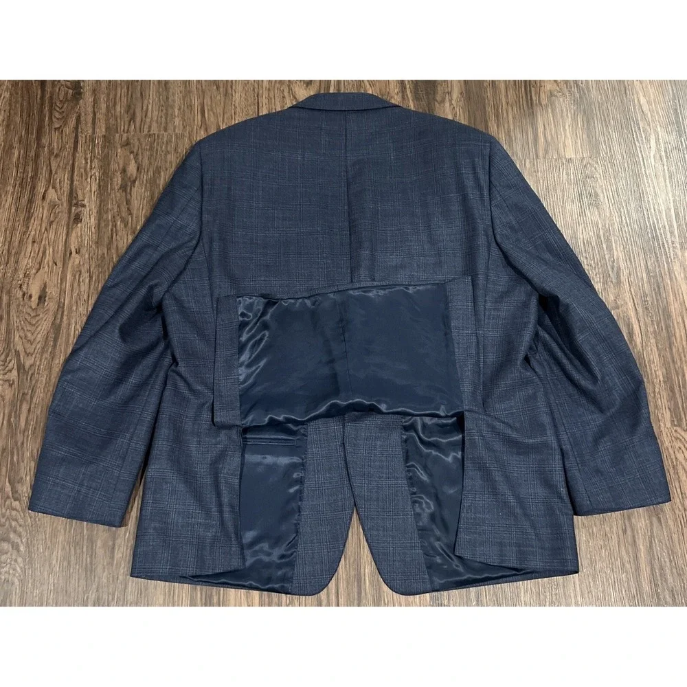 LRL Ralph Lauren Black Label Blazer  Men's Size 48L Color Blue Plaid